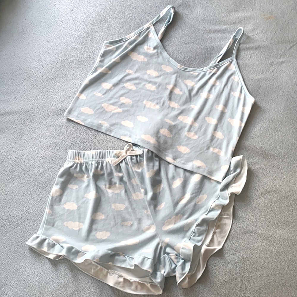 Women's matching cloud Pajama Set. Size S. Soly Hux